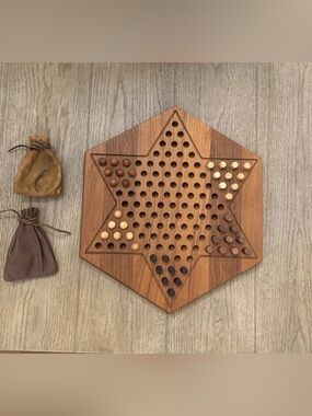 VINTAGE CHINESE CHECKERS GAME BOARD BY PIET HEIN FOR SKJØDE SKJERN...RARE